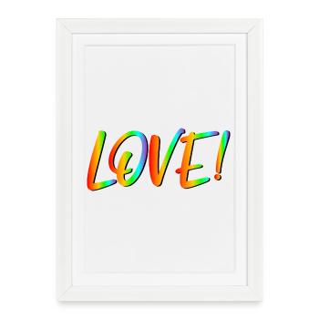 LGBTQ Love - Framed poster (27 × 37 cm) - white - Front