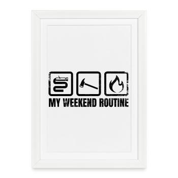 Firefighter Weekend - Framed poster (27 × 37 cm) - white - Front