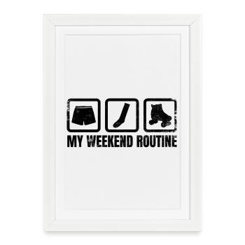 Roller Skating Weekend - Framed poster (27 × 37 cm) - white - Front