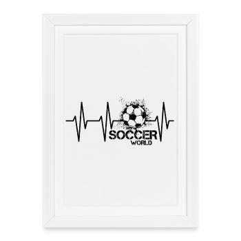 Équipe de football Heartbeat Soccer Blast - Affiche encadrée (27 × 37 cm) - blanc - Devant