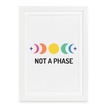Le mois de la fierté LGBT - Pas une phase - Affiche encadrée (27 × 37 cm) - blanc - Devant