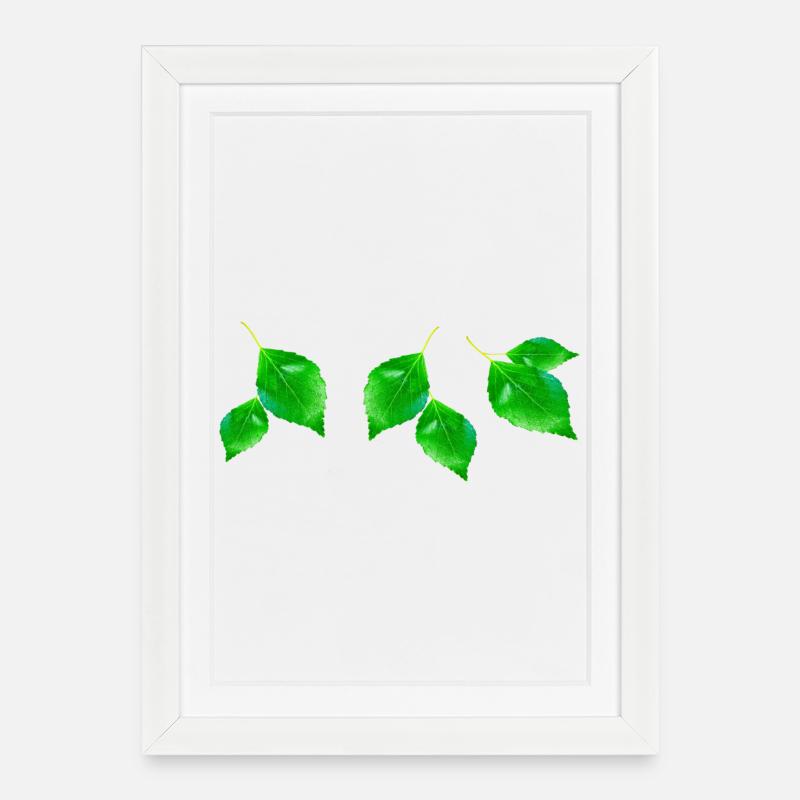 BOULEAU || - Affiche encadrée (27 × 37 cm) - blanc