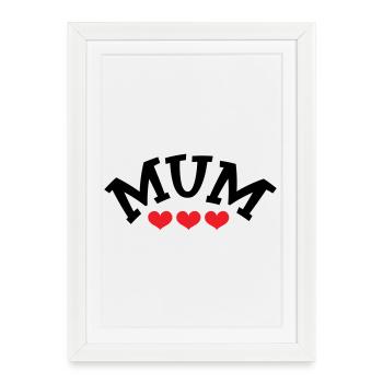 Mom / Mother's Day - Framed poster (27 × 37 cm) - white - Front