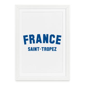 SAINT-TROPEZ France Frankreich - Affiche encadrée (27 × 37 cm) - blanc - Devant