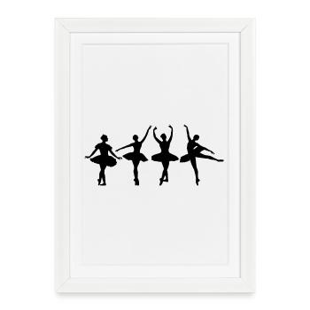 Ballet Girl Dance - Framed poster (27 × 37 cm) - white - Front