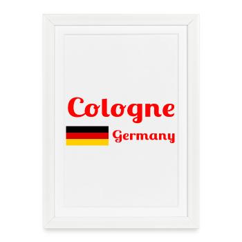 Cologne Germany- Stylish prints - Framed poster (27 × 37 cm) - white - Front