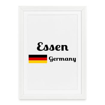 Essen Germany- Stylish prints - Framed poster (27 × 37 cm) - white - Front