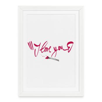i love you - Framed poster (27 × 37 cm) - white - Front