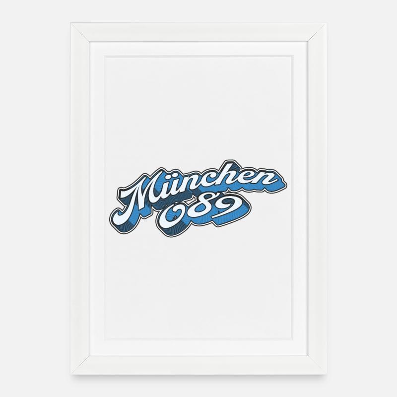 Munich 089 Retro Minga - Framed poster (27 × 37 cm) - white