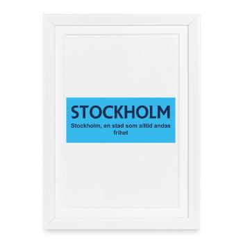 Conception du symbole de la ville de Stockholm - Affiche encadrée (27 × 37 cm) - blanc - Devant