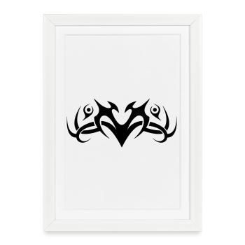 Tribal 8 par Helfspawn - Affiche encadrée (27 × 37 cm) - blanc - Devant