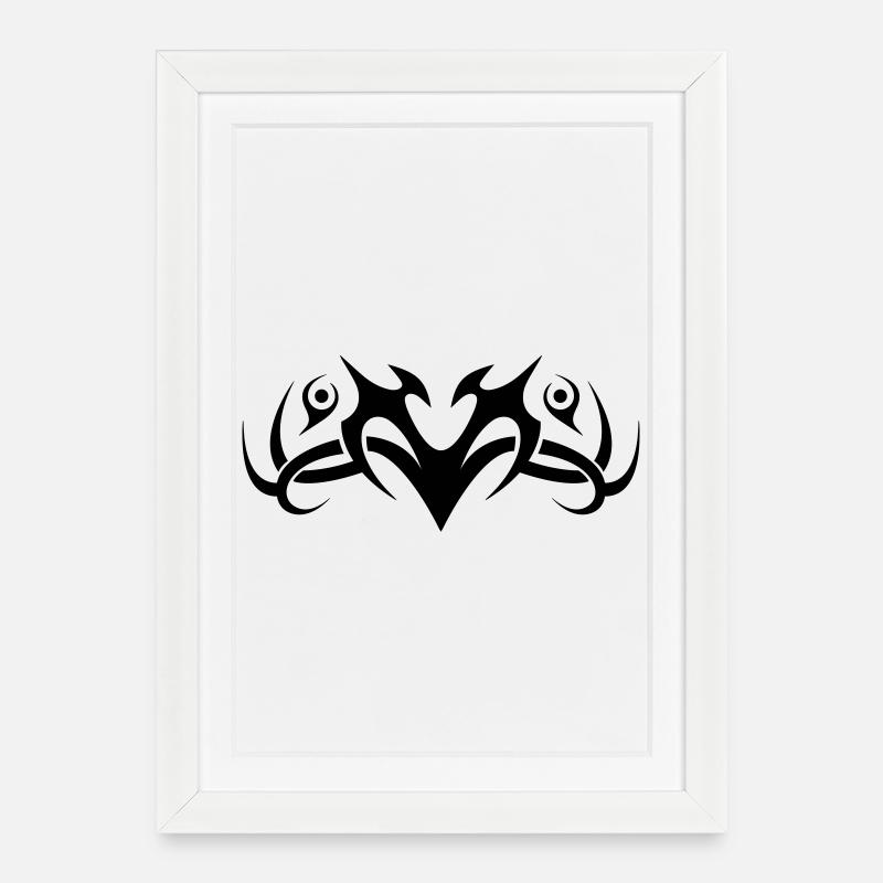 Tribal 8 par Helfspawn - Affiche encadrée (27 × 37 cm) - blanc
