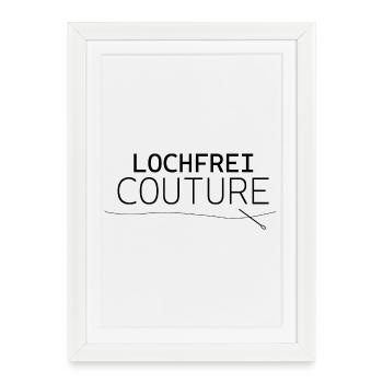 Holeless Couture – Funny Statement Design - Framed poster (27 × 37 cm) - white - Front