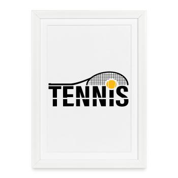 Tennis logo - Framed poster (27 × 37 cm) - white - Front
