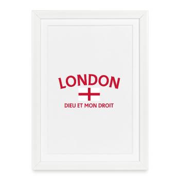 London Flag and Motto - Framed poster (27 × 37 cm) - white - Front