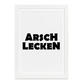 Léchage de cul - Affiche encadrée (27 × 37 cm) - blanc - Devant