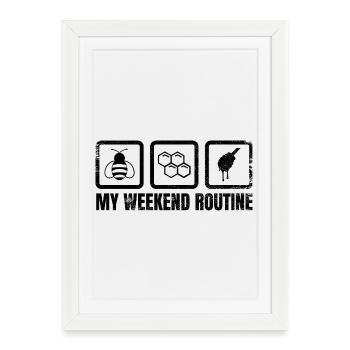 Routine de l’apiculteur - Affiche encadrée (27 × 37 cm) - blanc - Devant