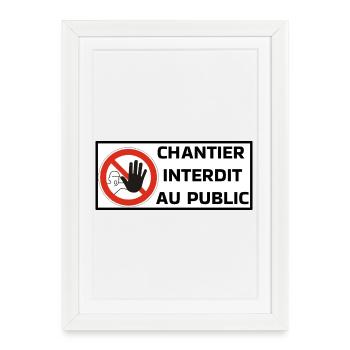 No construction site - Framed poster (27 × 37 cm) - white - Front