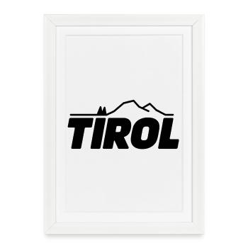 Tyrol - Souvenir Design - Affiche encadrée (27 × 37 cm) - blanc - Devant