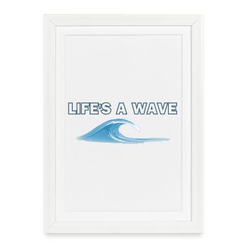 Wave of Life - Framed poster (27 × 37 cm) - white - Front