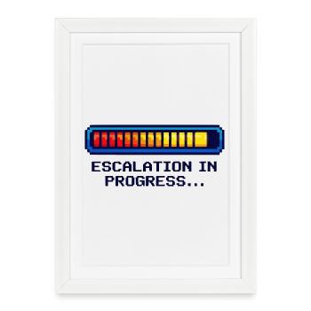 Escalation Fashion Geek Shirt – Funny Nerd Design - Framed poster (27 × 37 cm) - white - Front