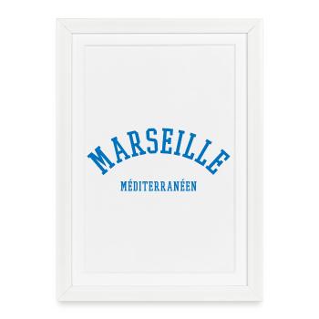 Marseille Mediterranean France - Framed poster (27 × 37 cm) - white - Front