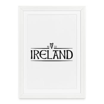 Irlande - Irlande - Irlandais - Irlandais - Harpe - Affiche encadrée (27 × 37 cm) - blanc - Devant
