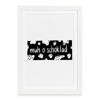 Muh o Schoklad - Affiche encadrée (27 × 37 cm) - blanc - Devant