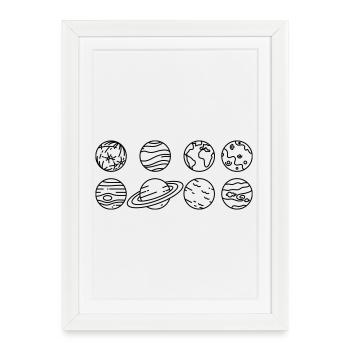 Solar System Planets – Solar System Space - Framed poster (27 × 37 cm) - white - Front