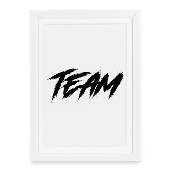 Team - Framed poster (27 × 37 cm) - white - Front