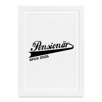 Chemise, veste, tasse retraite retraite 2026 - Affiche encadrée (27 × 37 cm) - blanc - Devant