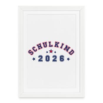 Schoolchild 2026 - cool & neutral - Framed poster (27 × 37 cm) - white - Front