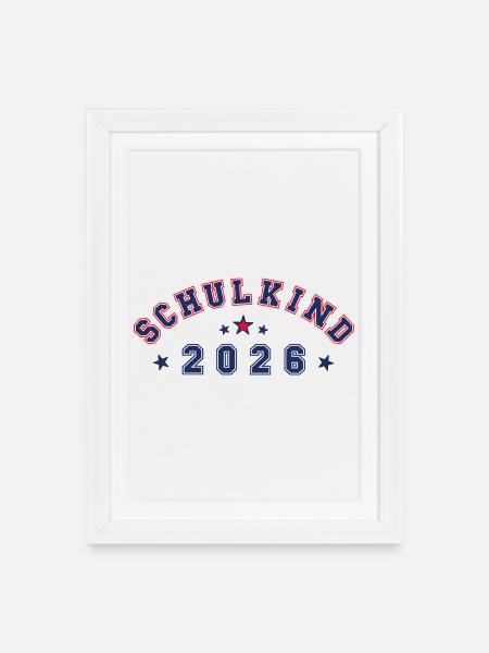 Schoolchild 2026 - cool & neutral - Framed poster (27 × 37 cm) - white