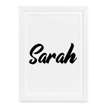 sarah_name - Affiche encadrée (27 × 37 cm) - blanc - Devant