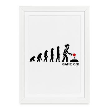 Evolution to Gamer Pixel Look - Framed poster (27 × 37 cm) - white - Front