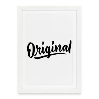 Design original de lettrage minimaliste - Affiche encadrée (27 × 37 cm) - blanc - Devant