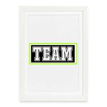 Équipe - Affiche encadrée (27 × 37 cm) - blanc - Devant