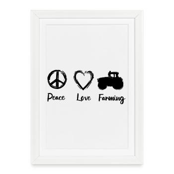 I love farming - Framed poster (27 × 37 cm) - white - Front