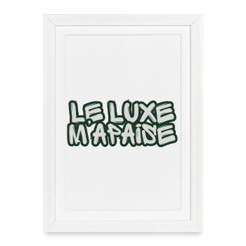 Le Luxe Graffiti Français - Affiche encadrée (27 × 37 cm) - blanc - Devant