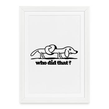 dog1 - Affiche encadrée (27 × 37 cm) - blanc - Devant
