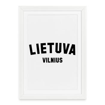 VILNIUS, Lietuva, Lituanie, Lituanie - Affiche encadrée (27 × 37 cm) - blanc - Devant