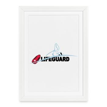 Lifeguard sauveteur aquatique - Affiche encadrée (27 × 37 cm) - blanc - Devant