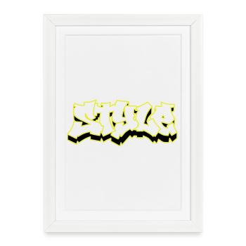 Style - Framed poster (27 × 37 cm) - white - Front