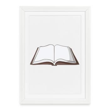 Livre - Affiche encadrée (27 × 37 cm) - blanc - Devant