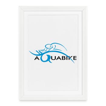 Aquabike en action - Affiche encadrée (27 × 37 cm) - blanc - Devant
