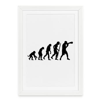 Evolution of boxing - Framed poster (27 × 37 cm) - white - Front