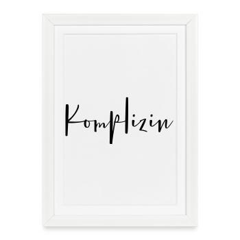 Épouse partenaire petite amie épouse - Affiche encadrée (27 × 37 cm) - blanc - Devant