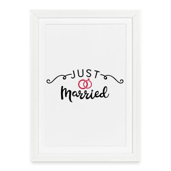 just married - Framed poster (27 × 37 cm) - white - Front