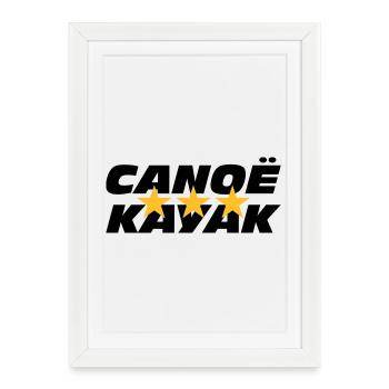 Canoë Kayak - Affiche encadrée (27 × 37 cm) - blanc - Devant