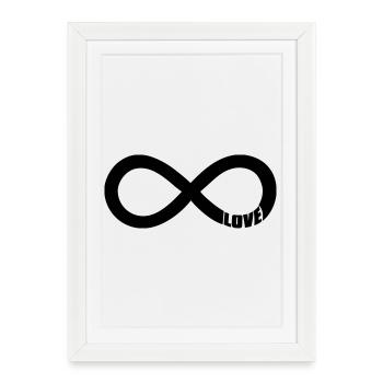 infinite love - amour infini - Affiche encadrée (27 × 37 cm) - blanc - Devant